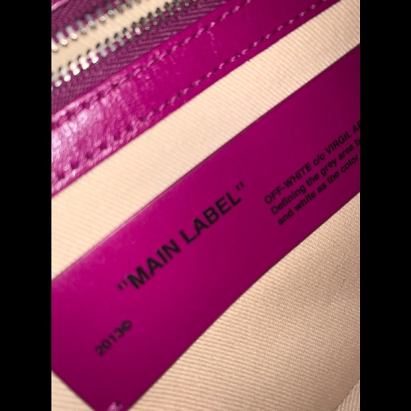 Off White Fushia Shoulder Bag w/ Shoulder Strap - Picture 8 of 12